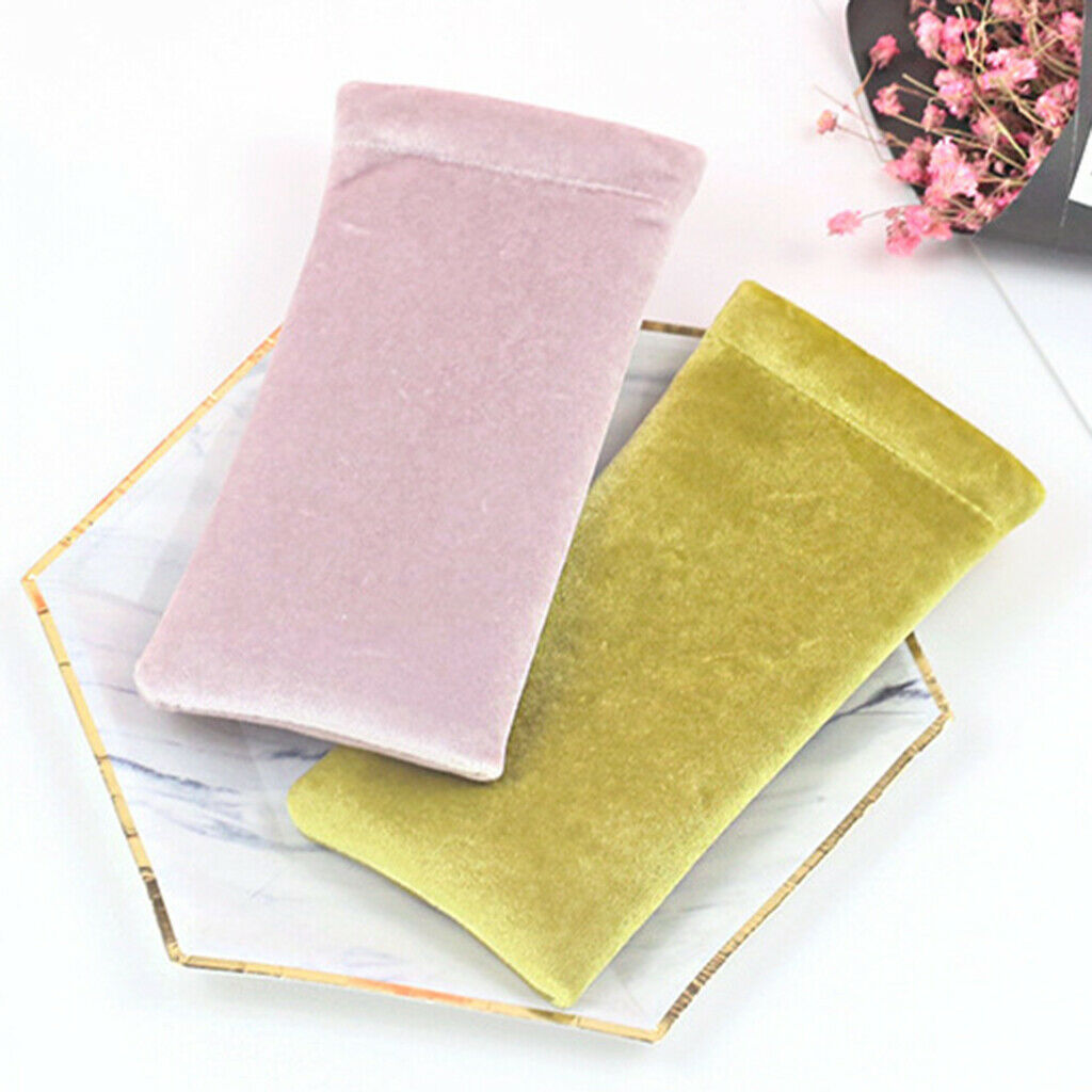 3pcs Velvet Sunglasses Pouch Eyeglass Holder Portable Eyewear Storage Bag