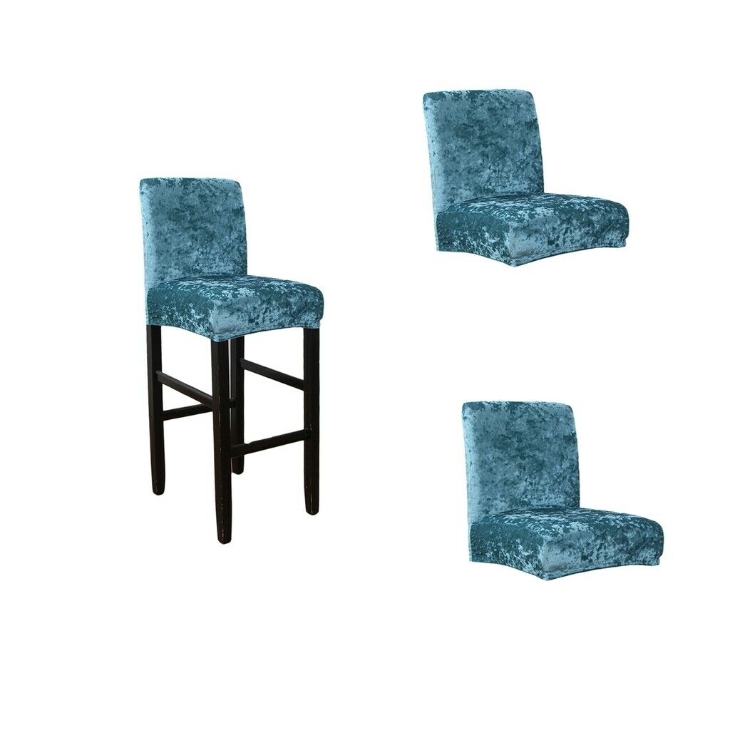 2x Spandex Short Back Dining Room Chair Seat Cover for Wedding Banquet Party