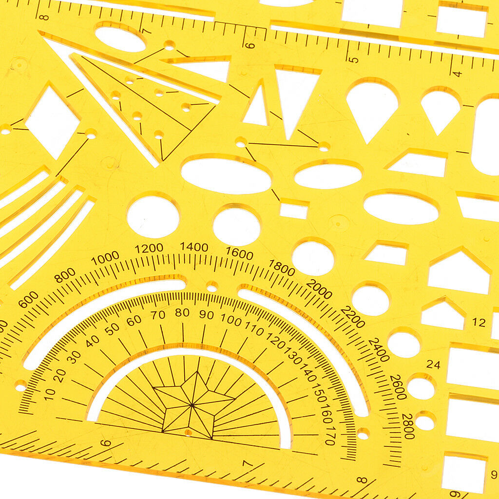 Pro Drawing Template Drafting Ruler Stencil for Military Operation 28x11.5cm