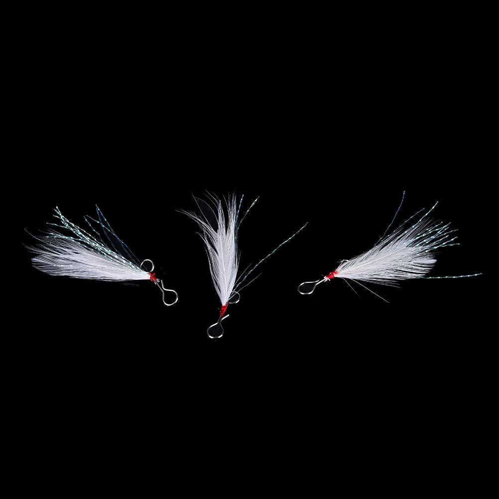 10pcs 49mm blade Lure pendant bloodstreams feather fishing lure tackle sin.l8