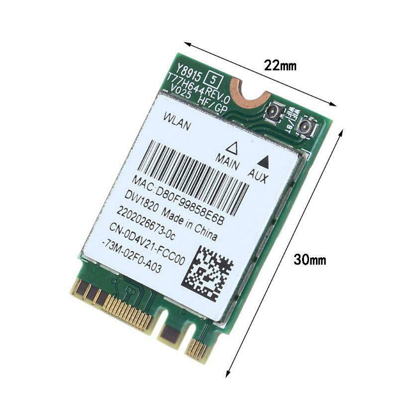 For Dell Wireless 1820 DW1820 WLAN WiFi 802.11AC + BT 4.1 M.2 WIFI Card D4V21