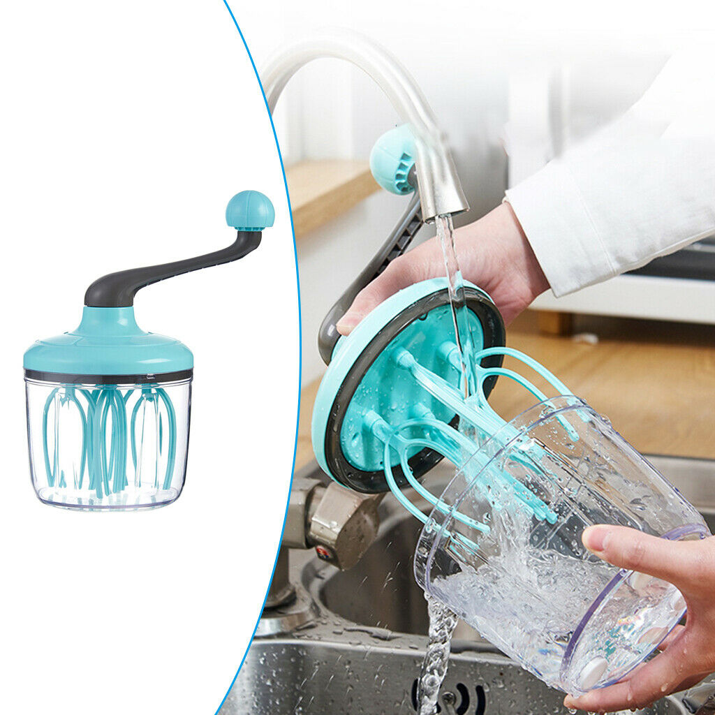Manual Egg Beater Hand-cranked Flour Whisk Eggbeater Blender Kitchen 1500ml