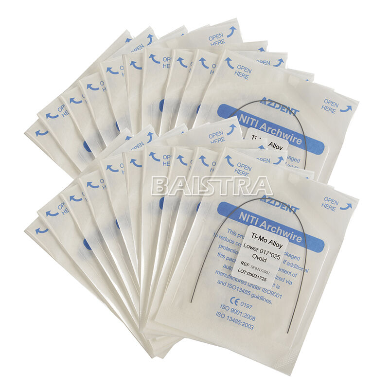 50 Packs Dental Orthodontic TMA Beta Ti-Mo Alloy Rectangular Wires 017*025 Lower