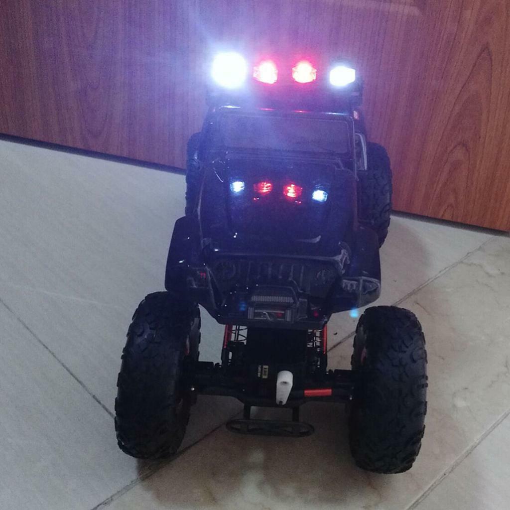 Roof Lights 2White 2Red w/ Cover Lampshade for 1/10 RC Crawler