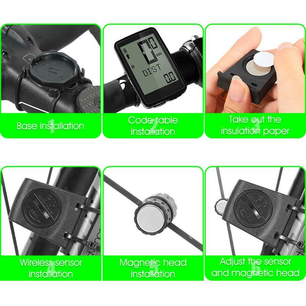 Rechargeable Bike Computer Wireless Waterproof Speedometer Odometer