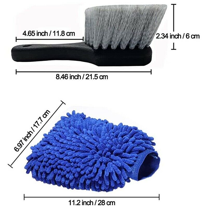 13 Pcs Car Wheel Brush Set, Car Detailing Kit, 17Inch Long Soft Wheel Brush,B8Q4