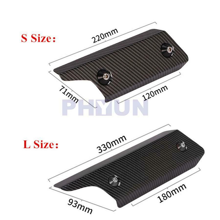 1pc Carbon Fiber Look Steel Motorcycle Hexagonal Exhaust Pipe Heat Shield Cover