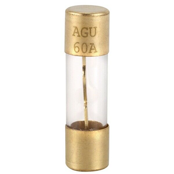 Audio Car 60A 38mmx10mm AGU Glass Tube Fuses 2 Pieces Z2G7