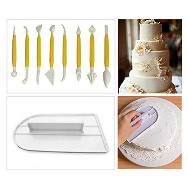 46Pcs Bakeware Supplies Kit DIY Cake Cupcake Decorating Sugarcraft Bakeware Tool