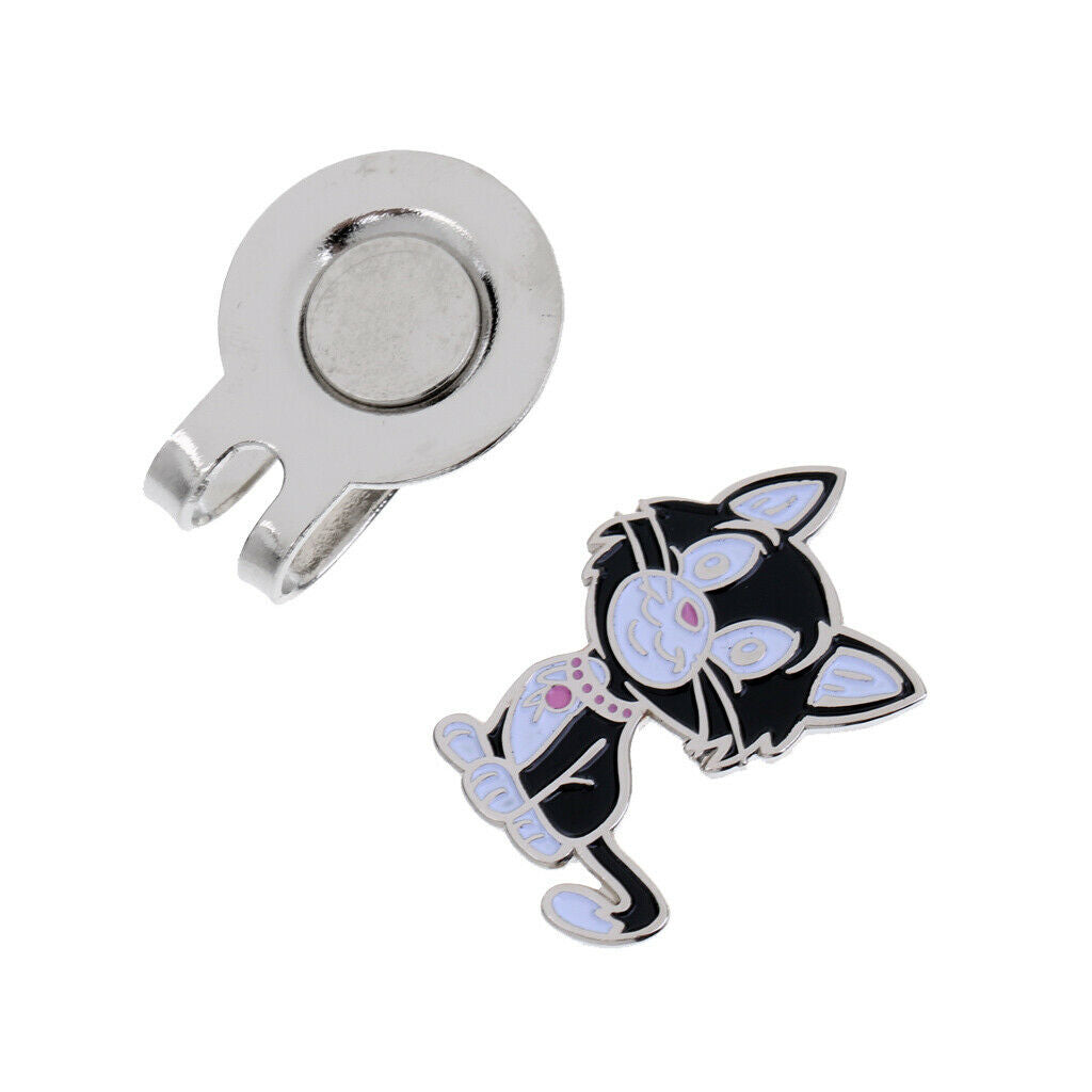 MagiDeal 2 piece golf ball markers with magnetic hat clip, cats and
