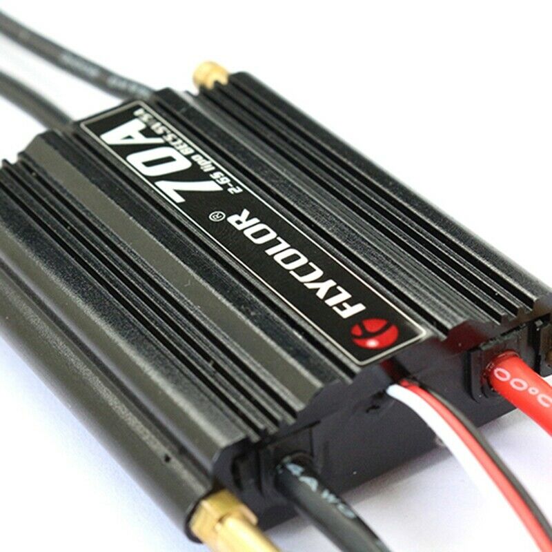 1X(Flycolor 70A Brushless ESC for RC Boat 2-6S with 5.5V/5A BEC C3E1)