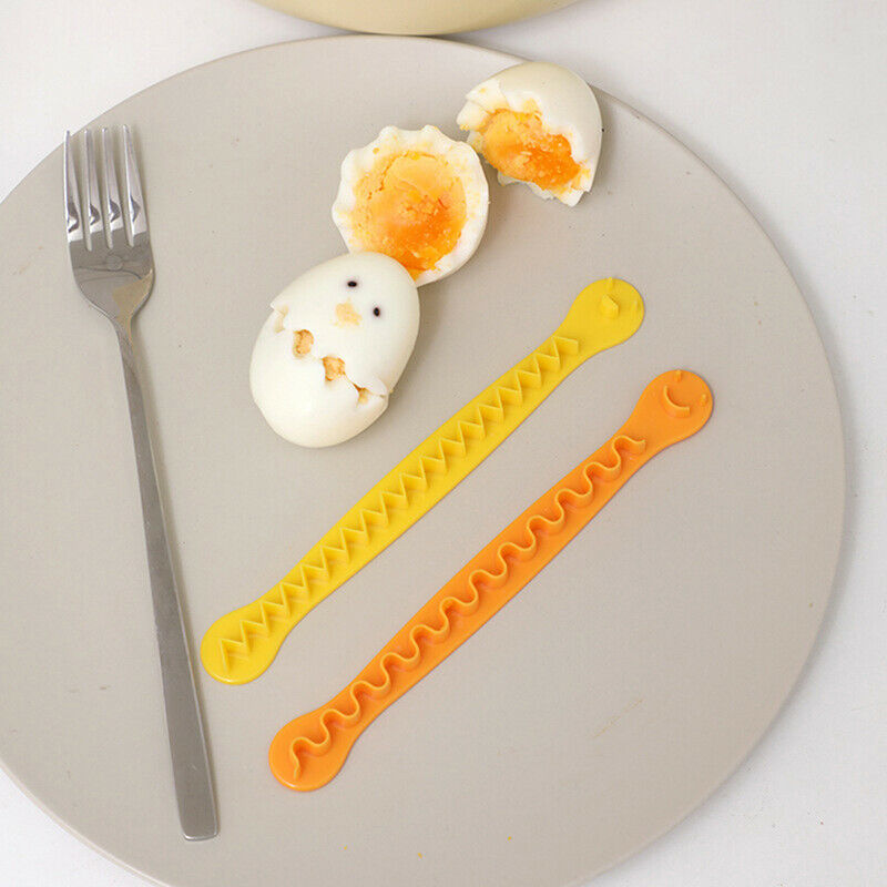2 Pcs Fancy Cut Eggs Cooked Eggs Cutter Household Boiled Eggs Creative To.l8