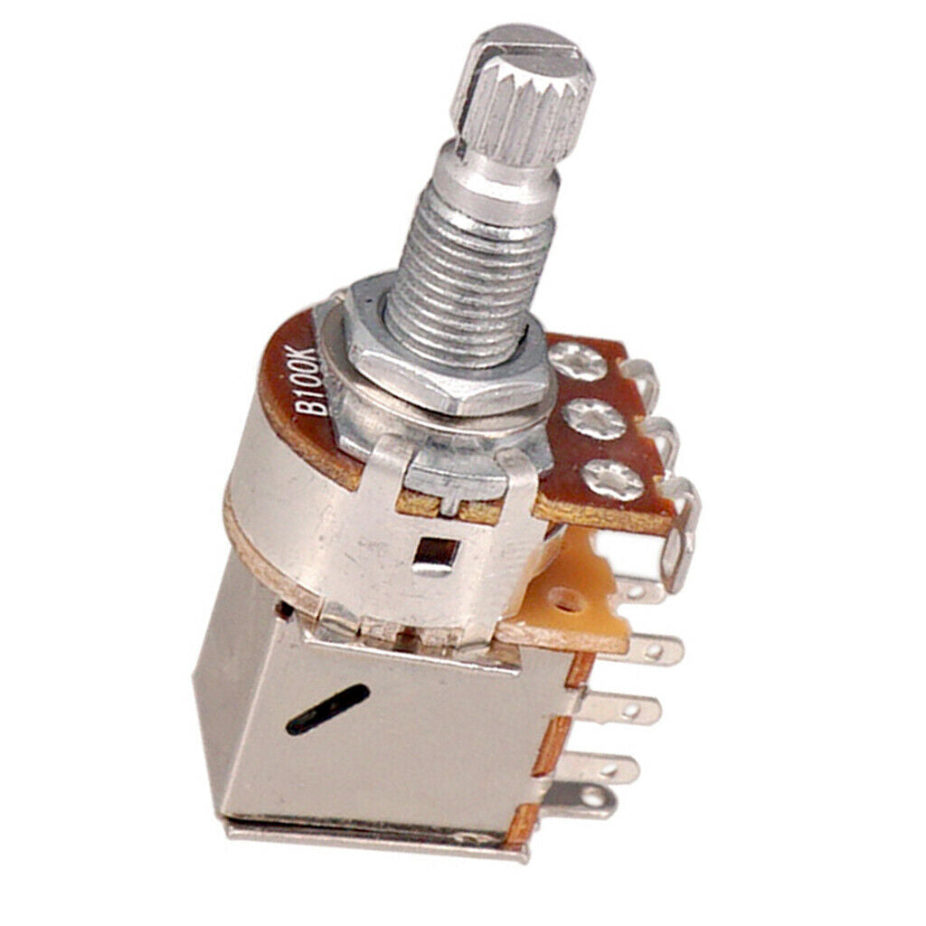 2pcs Push / Pull Guitar Potentiometer B100K Linear Pot with Long Shaft 18mm