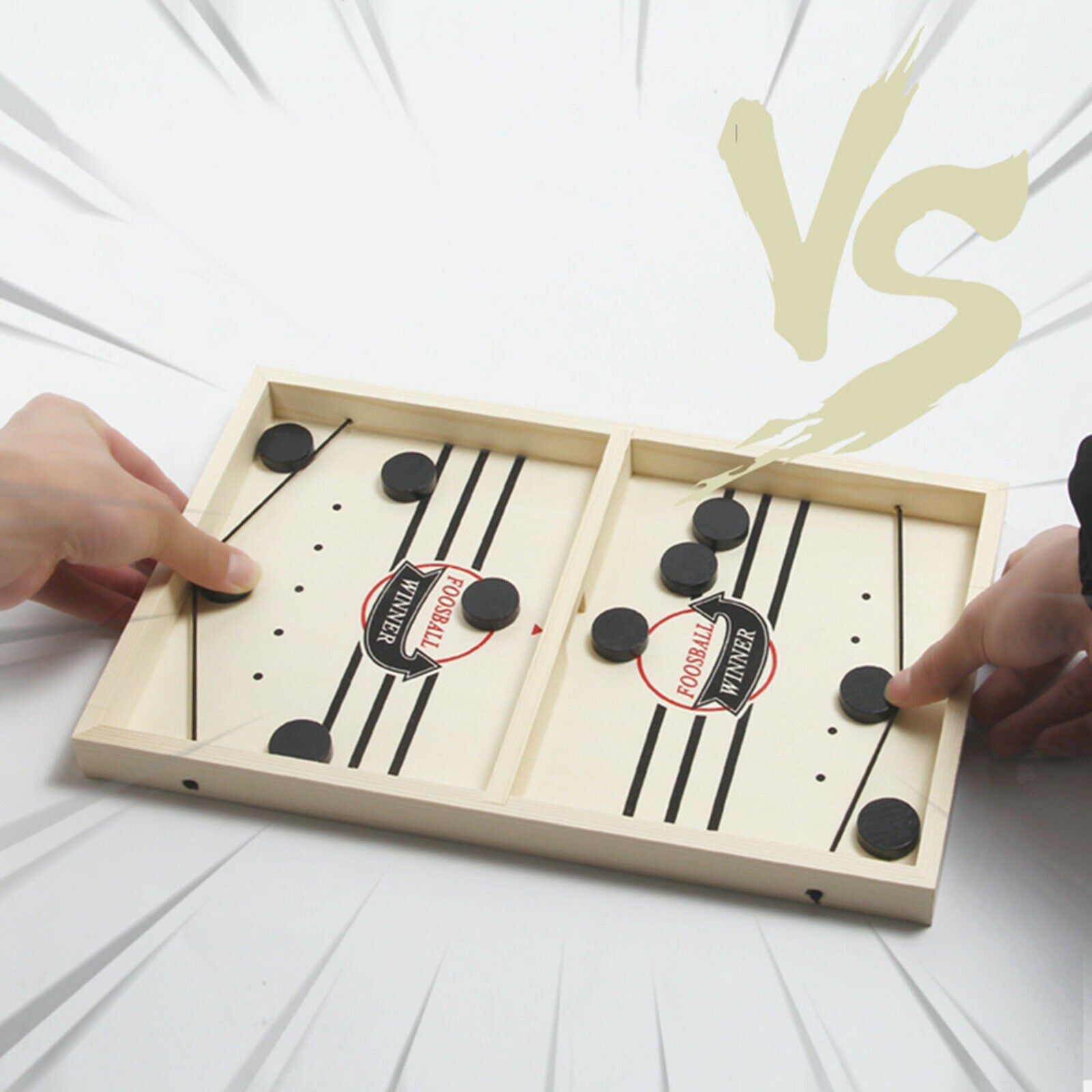 Sling Puck Game Desktop Sling-shot Foosball Winner Game Hockey Board Small