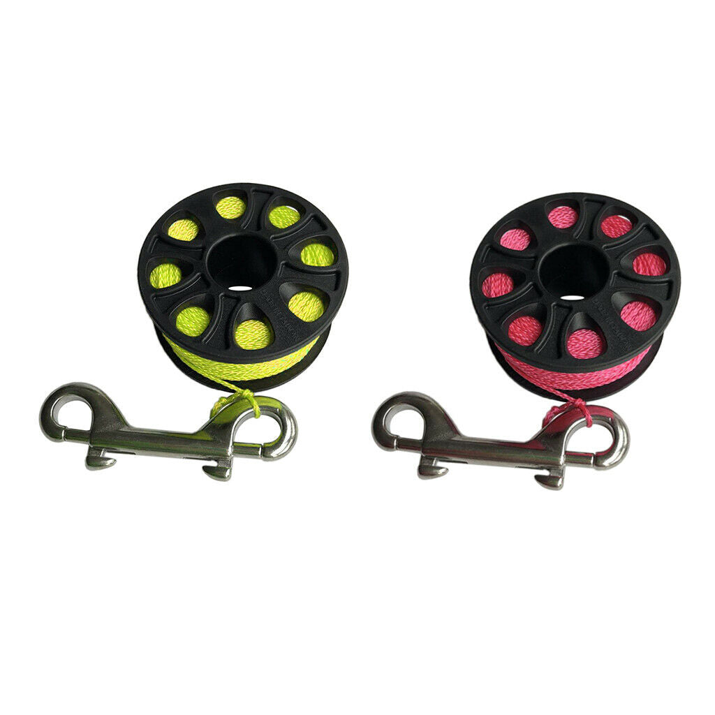 Dive Line Reel Finger Coil For Diving Snorkeling Fluorescent Pink