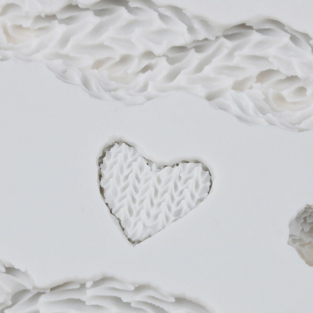 cable knit mold silicone fondant cake mould decor chocolate sugarcraft too  Rf