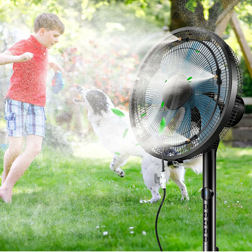 Outdoor Misting System Fan Cooler Water Cooling Mist Garden Kit 8metre Hose