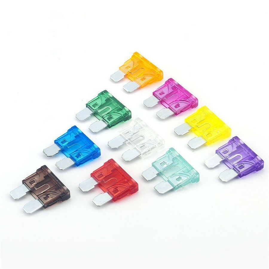 165pcs Durable Motorcycle Bike ATC Mini Blade Fuse Assortment Fuses Kit 1-40 Amp