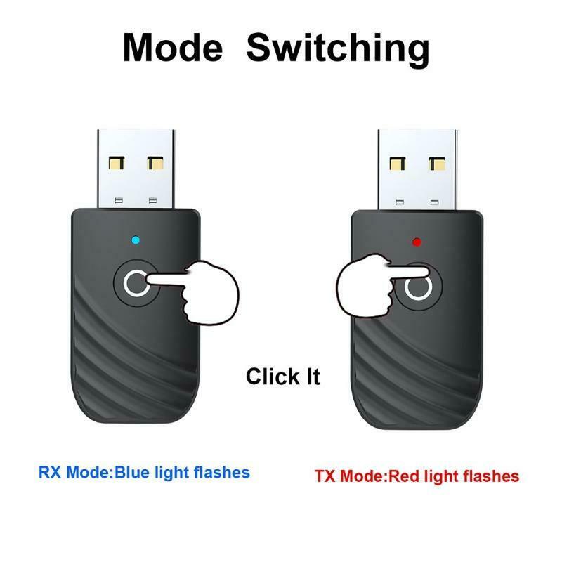USB Bluetooth-compatible 5.0 3 In 1 Audio Receiver Transmitter Adapter 3.5mm AUX