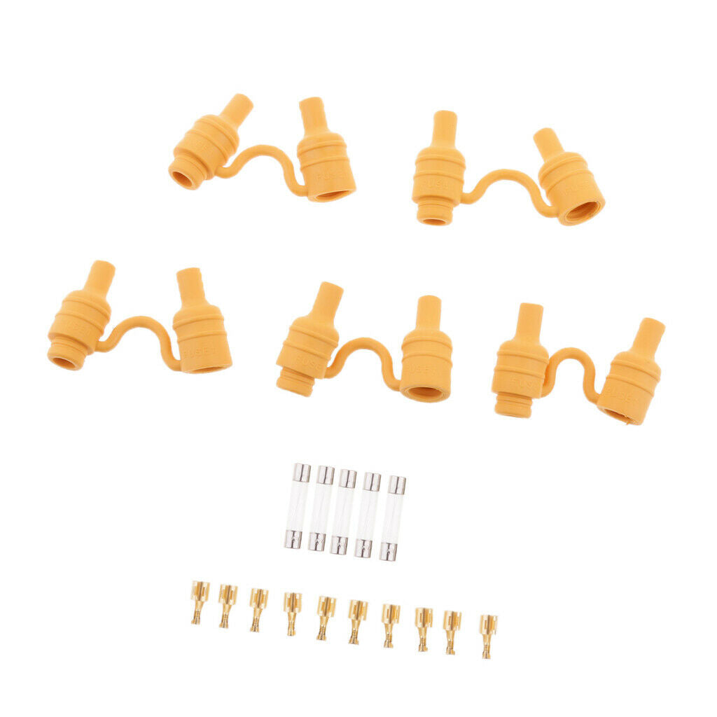 5 Sets of AGC Glass Fuse  for 6x30 Mm Tube Fuses Quick Blow Car Accessories