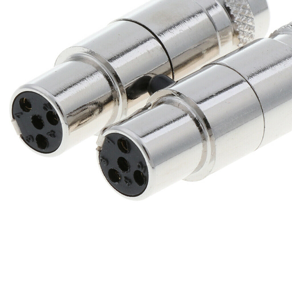 1 Pair(2 Packs) 4-Pin Mini XLR 5mm Socket Head Female Audio   Connector Set