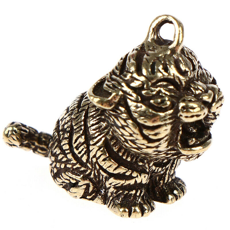 Brass Cartoon Little Tiger Keychain Pendant Zodiac Tiger Small PendantFCA