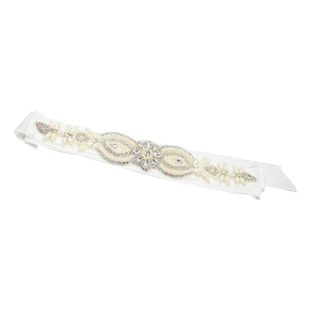 Crystal Sparkle Sash Belt Bridal Prom Dress Wristband Accessories Band Trim