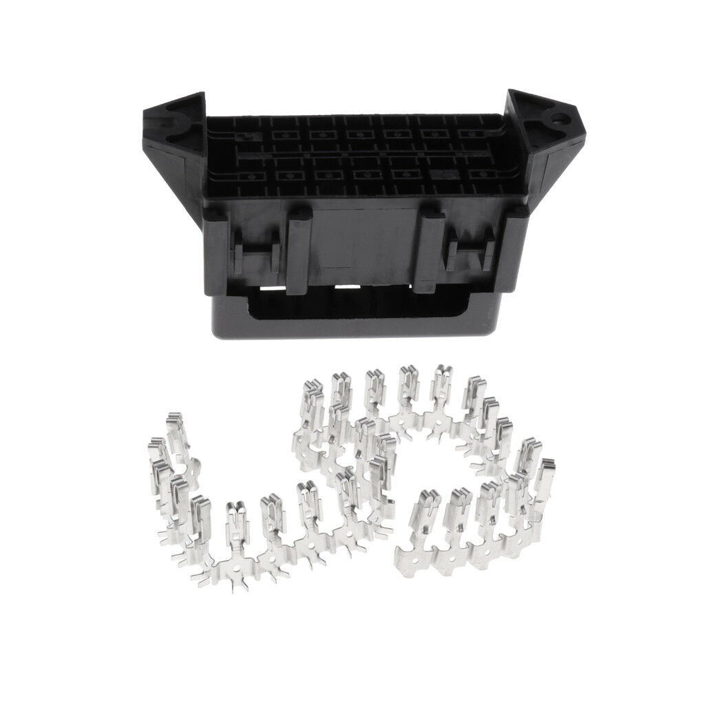 Car Part Motorcycle 14 Way Medium Relay Blade Fuse Box Holder Terminals