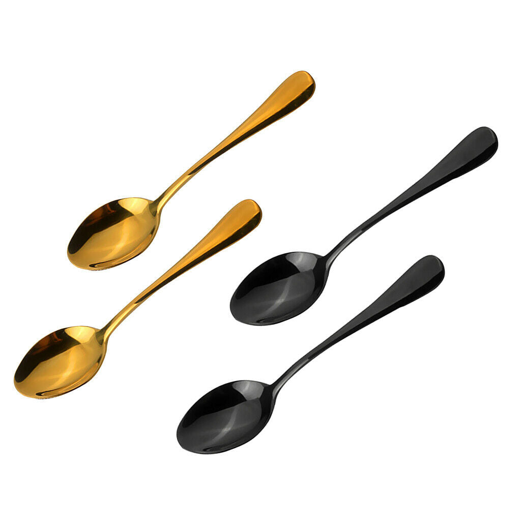 4pcs Stainless Steel Cutlery Table Dinner Soup Tea Spoons Tableware