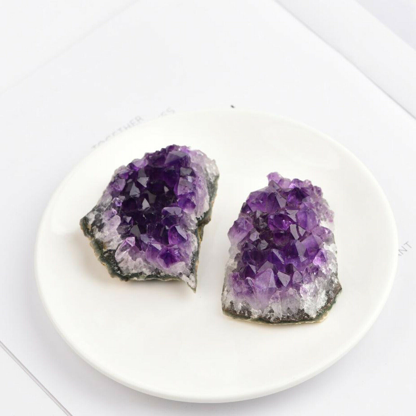 Natural Amethyst Quartz Geode Druzy Cluster Specimen Gem Pure Aura 40-50g