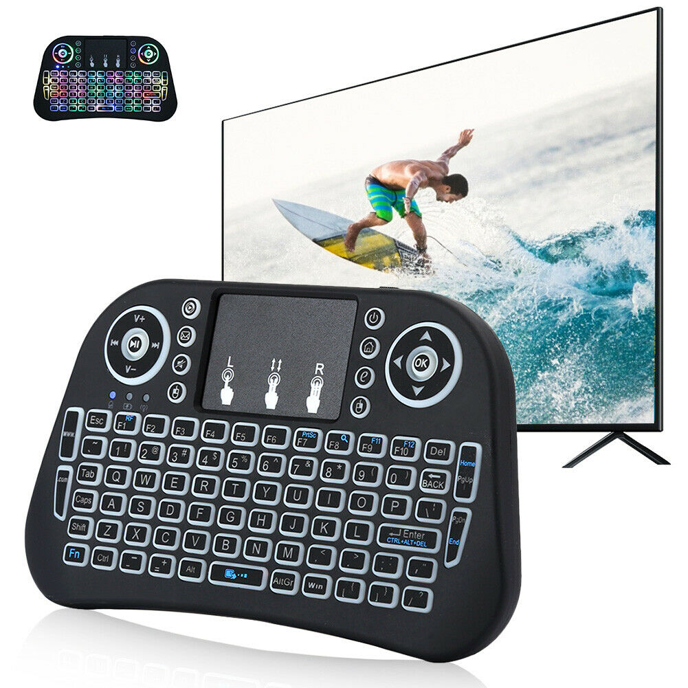 2.4Ghz 94 Key Wireless Keyboard QWERTY Pad Touchpad LED Backlight USB Receiver