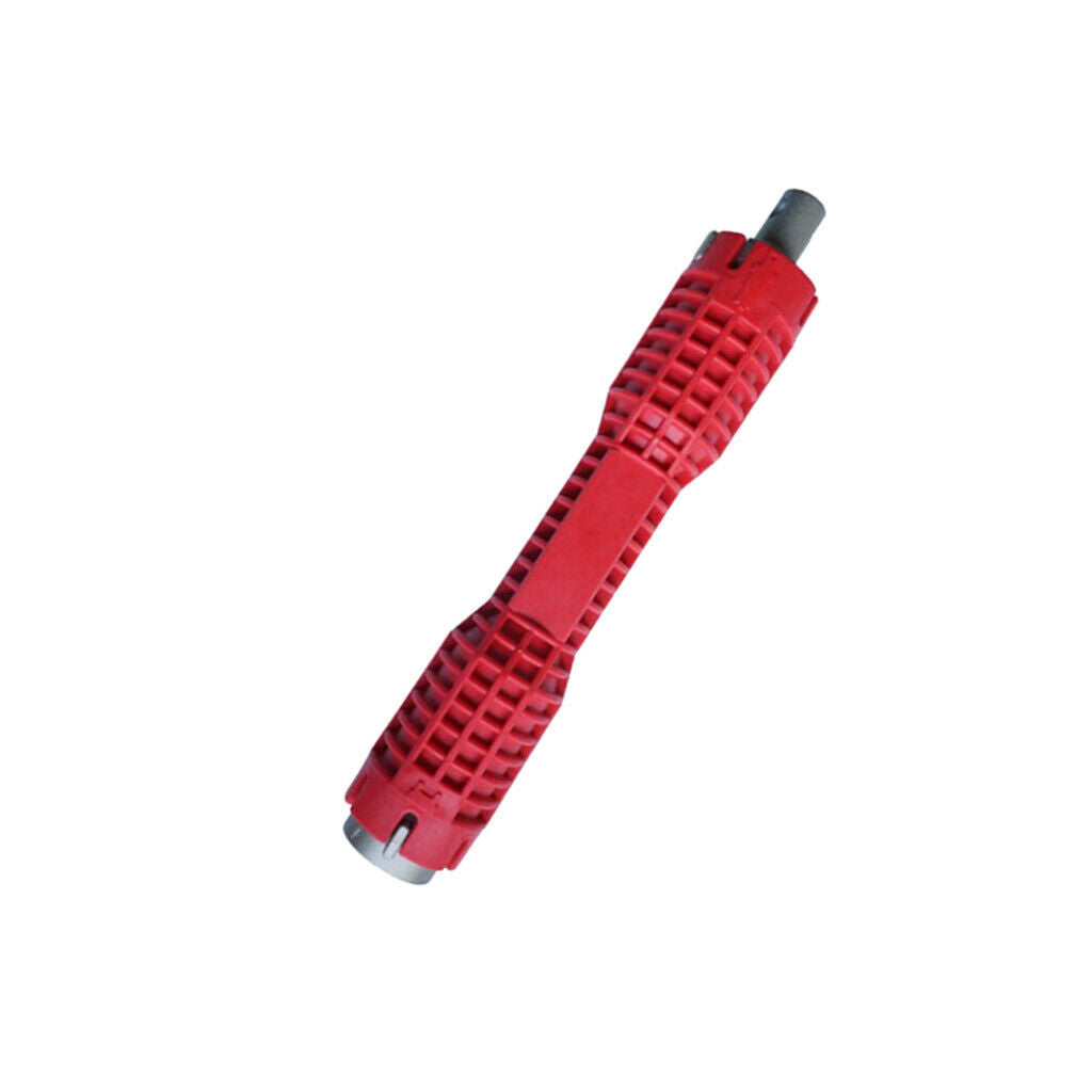 Faucet and Sink Installer Tool Pipe Wrench Plumbing Tool  Dual Head Red