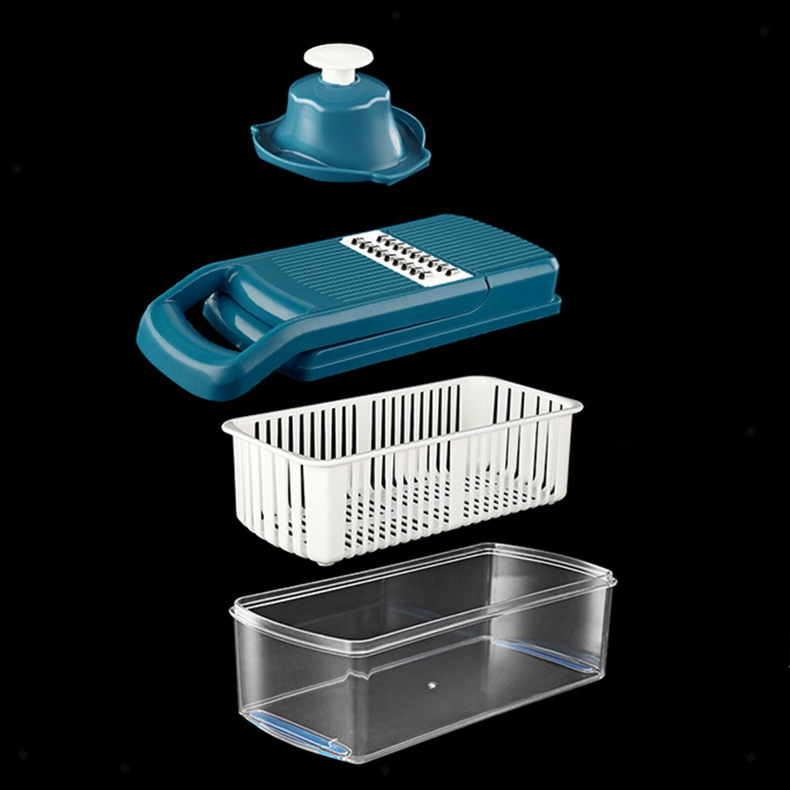 Multipurpose Vegetable Cutter Food Storage Container w/ Butter Dish with Lid