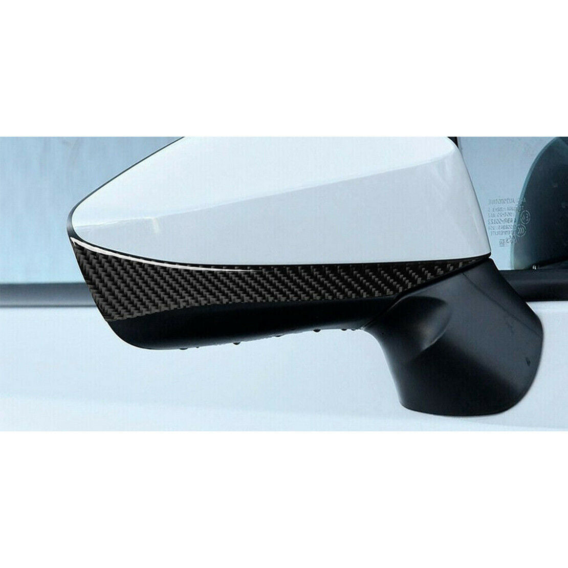 2Pcs Carbon Fiber Side Rearview Mirror Strip Cover Trim Fit For Subaru BRZ 13-20