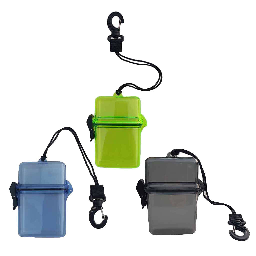 2Pcs Small Portable Waterproof Dry Box  Snorkeling Water Fishing Diver