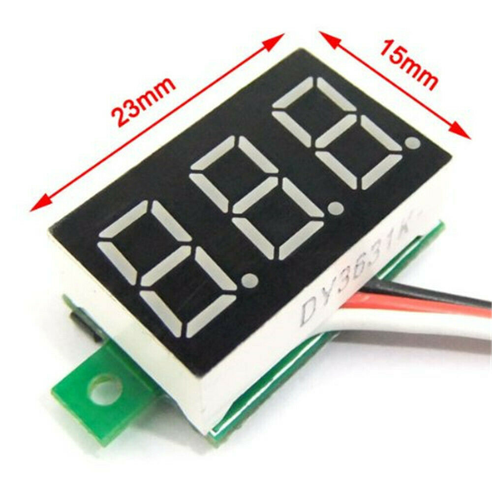 Dc 0-30V Mini Red Led 3 Digits Display Voltage Voltage Surface Board 5Pcs Pack