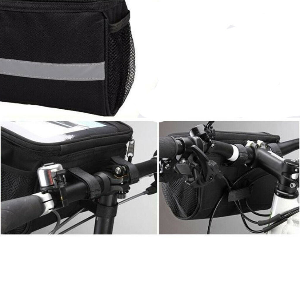 2Pcs Mountain Bike Handlebar Bag Bicycle Front Basket Bag Pouch Pack Pannier