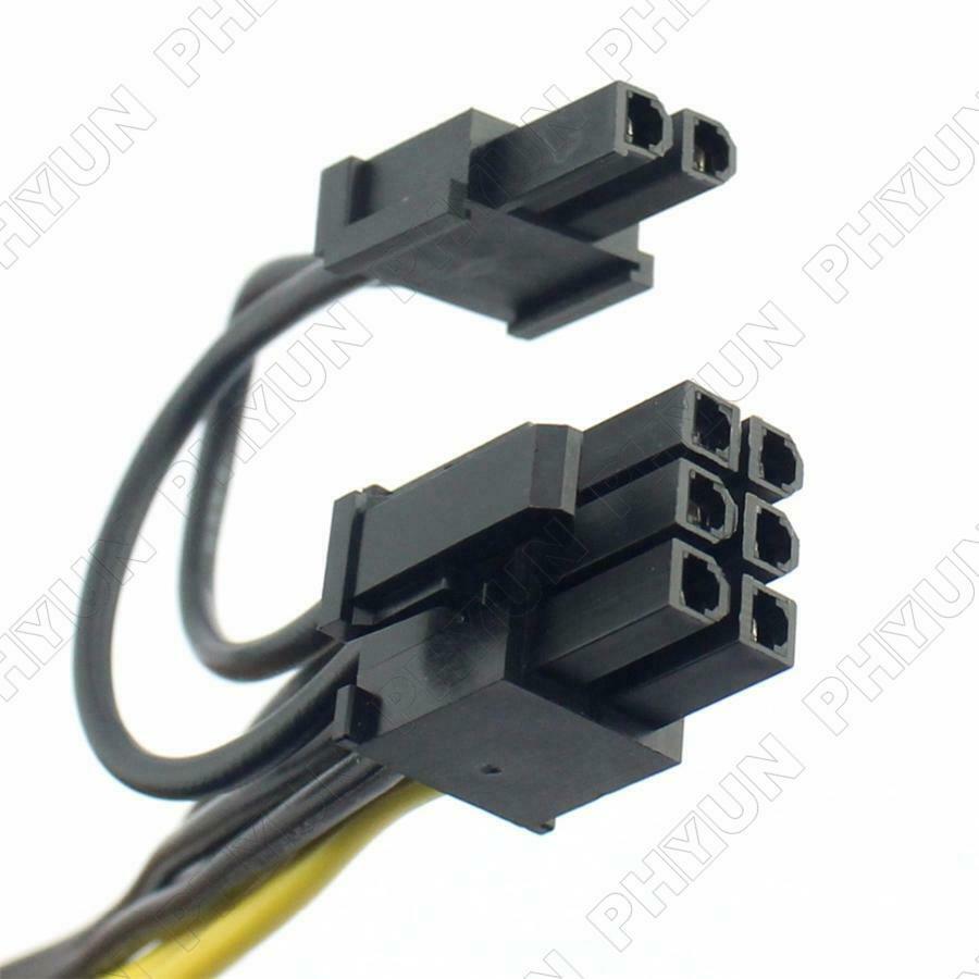 5Pcs PCI-E PCI Express 6 Pin to Dual 8 Pin 6+2 Pin Adapter GPU Video Card Cable