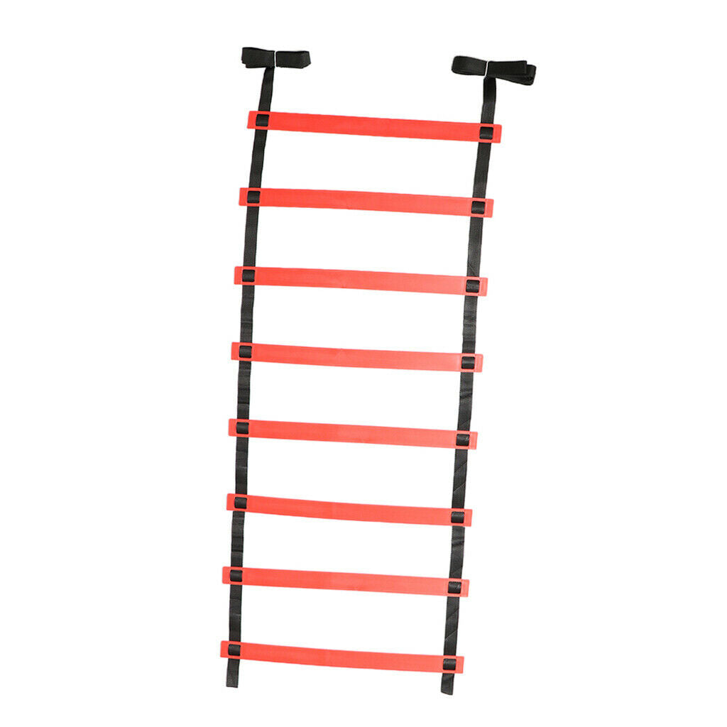 Flat Rung Agility Ladder for Soccer Football Rugby Training 13Ft Red