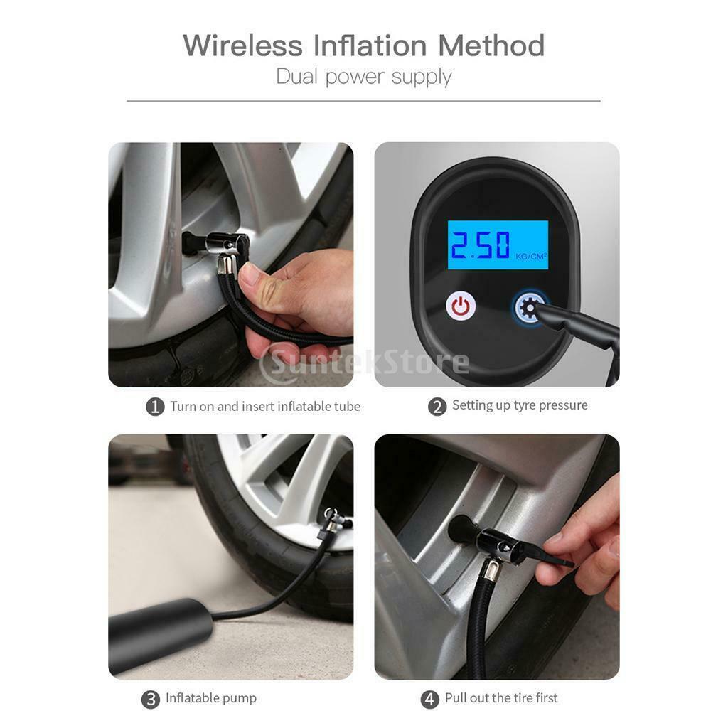 Wireless Air Pump Tire Pump Inflator Electric for Bike Car Ball Digital LCD