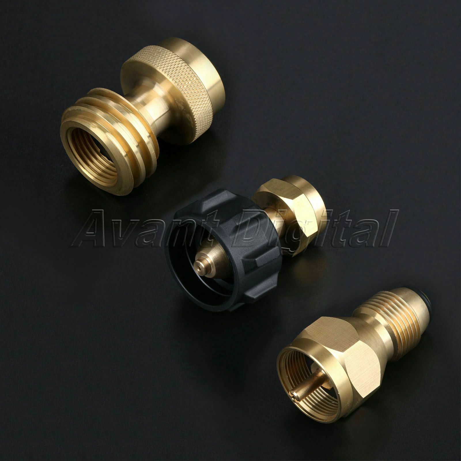 Outdoor BBQ 1LB Gas Tank Cylinder QCC1/POL Propane Refill Adapter Converter Set