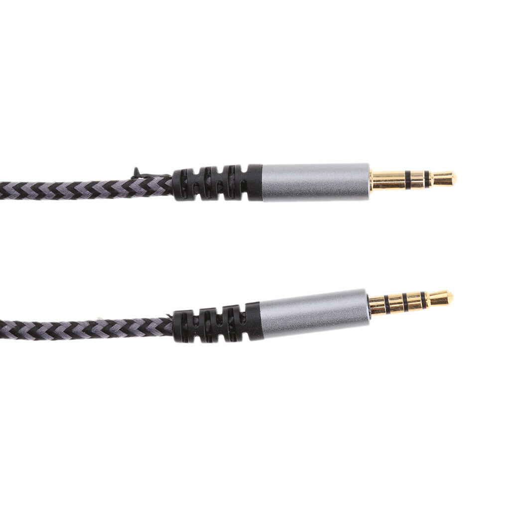 3.5mm plug audio AUX jack cable for mobile phone, TV - black - 1.4m long