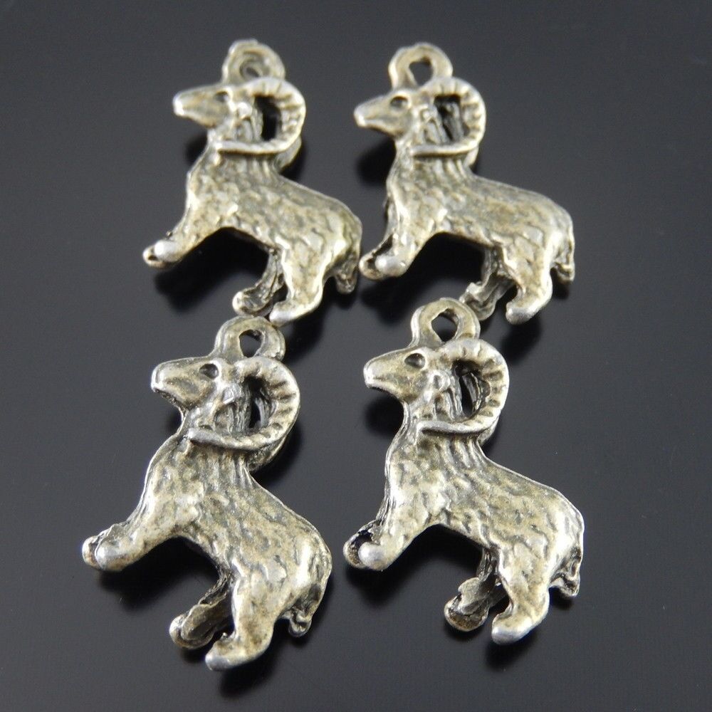 20 pcs Antiqued Bronze Alloy Cute Sheep Charm Pendant Crafting Findings 18x16mm