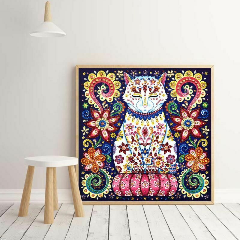 Cat DIY 5D Special Shaped Diamond Painting Embroidery Cross Stitch Craft Kit