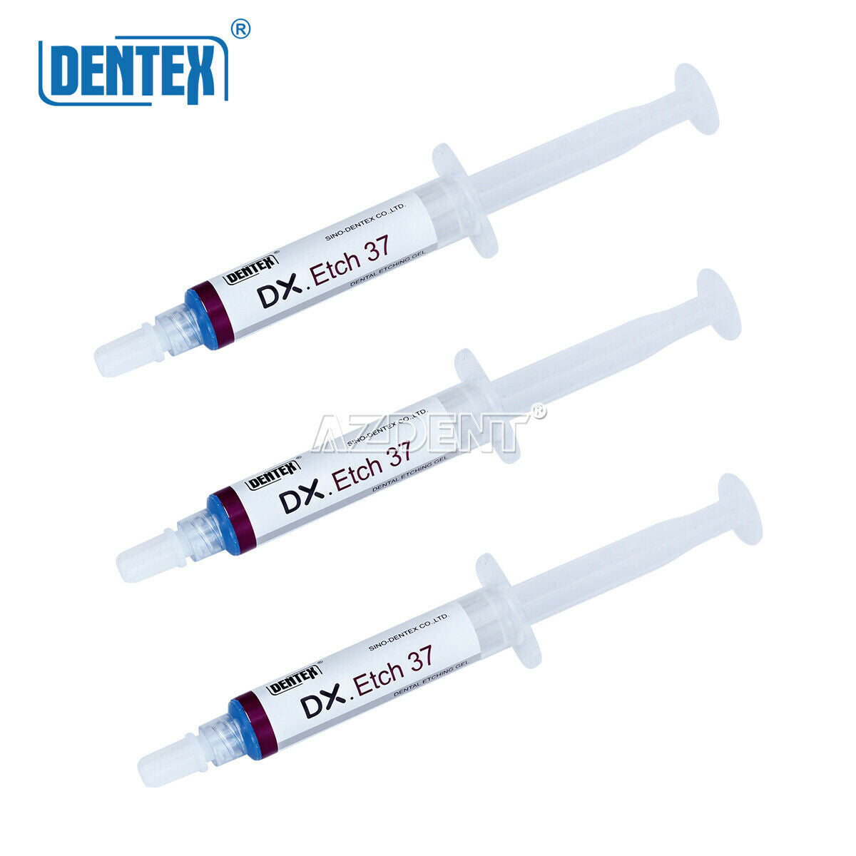 100 PCS Dentex Dental Acid Etching Gel 37% Phosphoric Enamel Dentin 5ml/Syringe