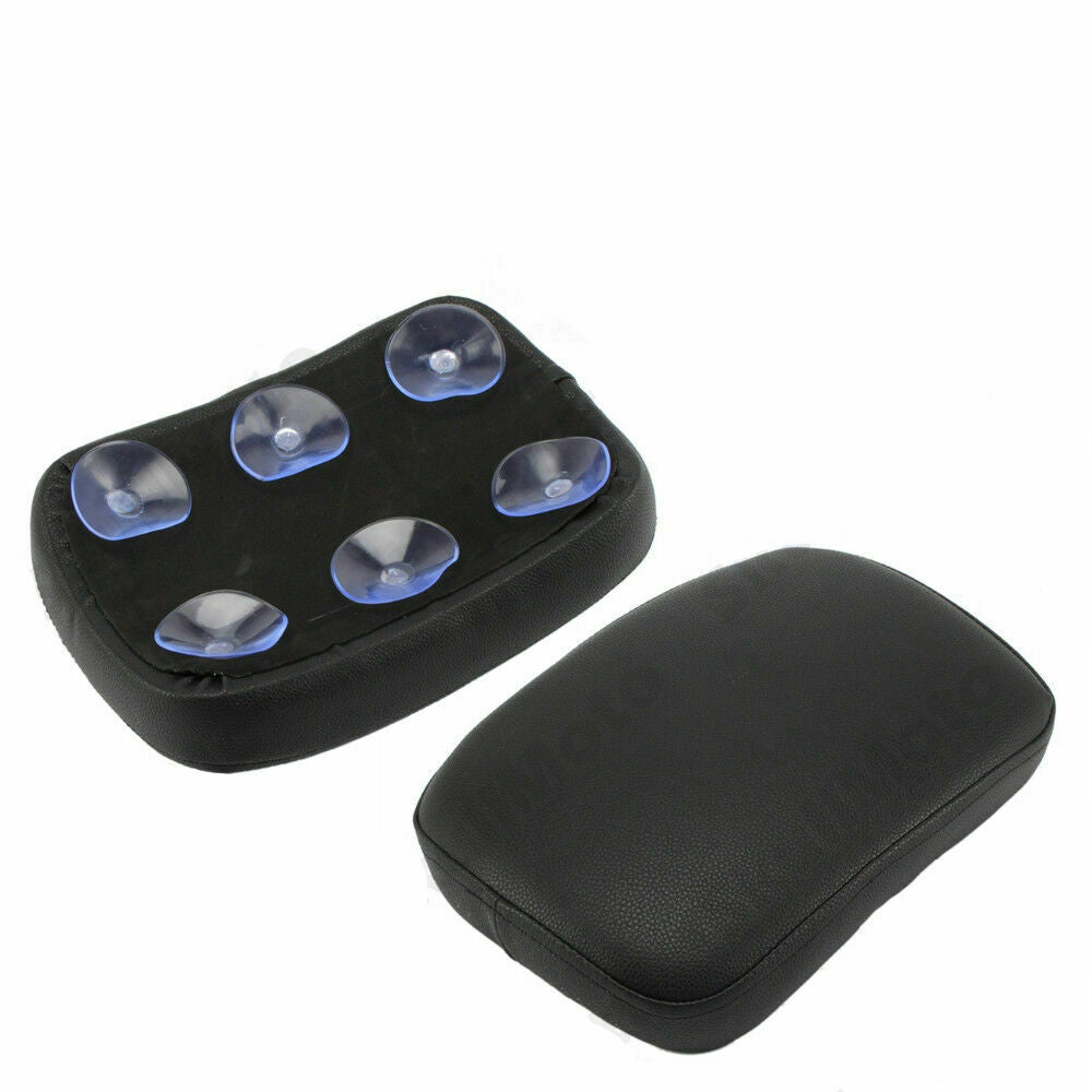 Black Synthetic Leather + 5cm Thick Soft Foam Motorcycle Suction Cup Type Seat