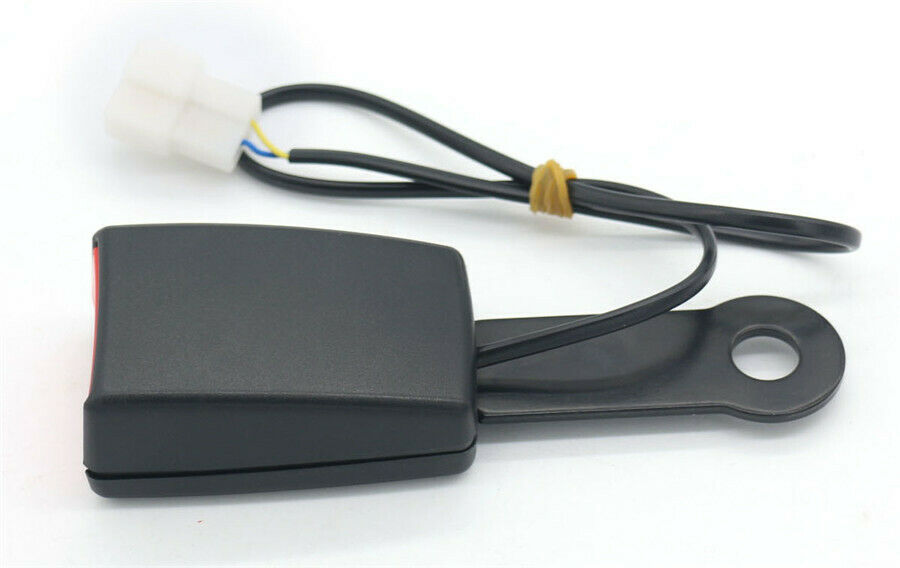 1PC High Quality Automotive Universal Seat Belt Buckle + Secure Warning Cable