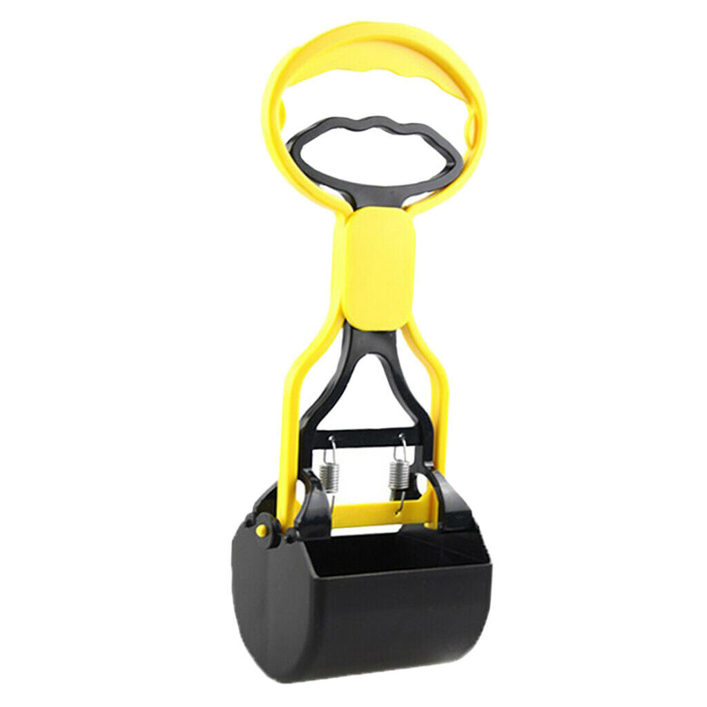 Portable Dog Poop Scooper Long-handle Pet Litter Remover Purple/Yellow
