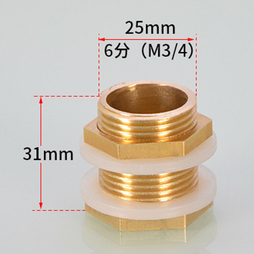 Solid Brass Water Connector Water Pipe Connector for Water Towers DN20 31mm