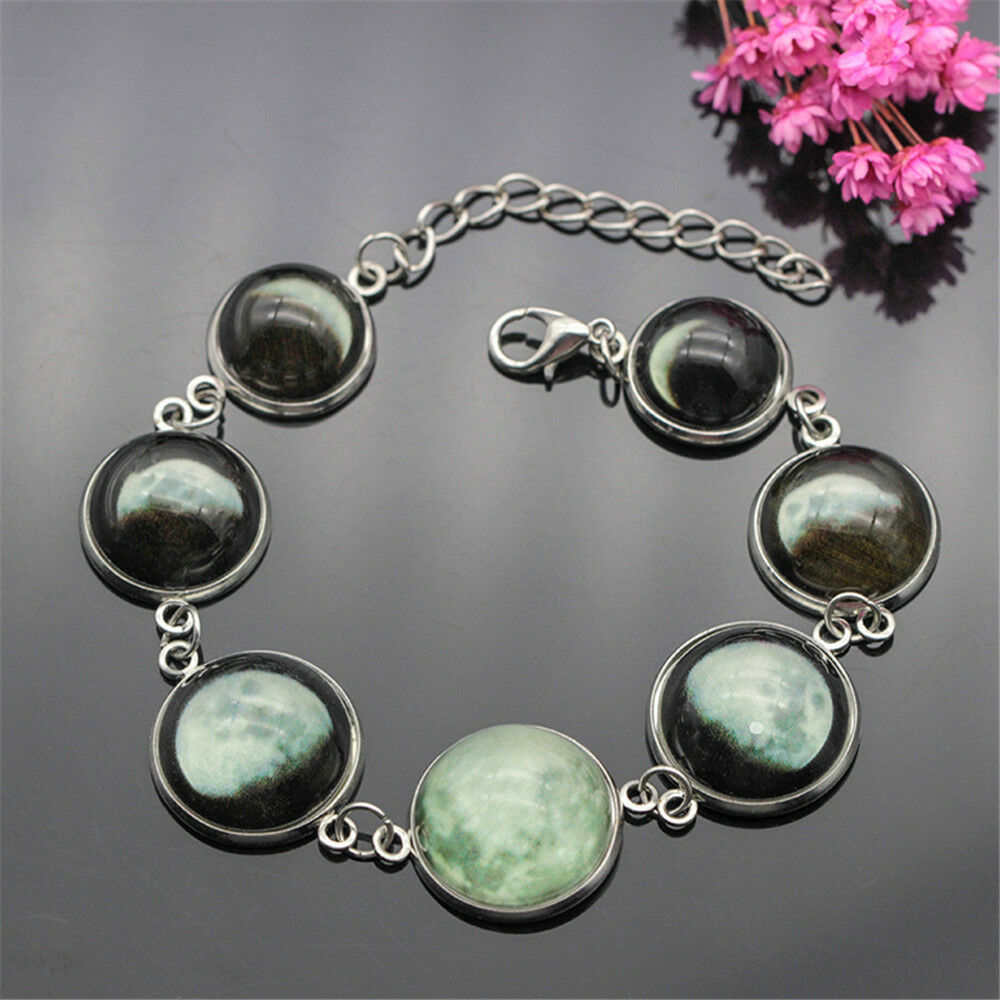 Charm Eclipse Glass Cabochon Luminous Bracelets Creative Unisex Jewelry Gift